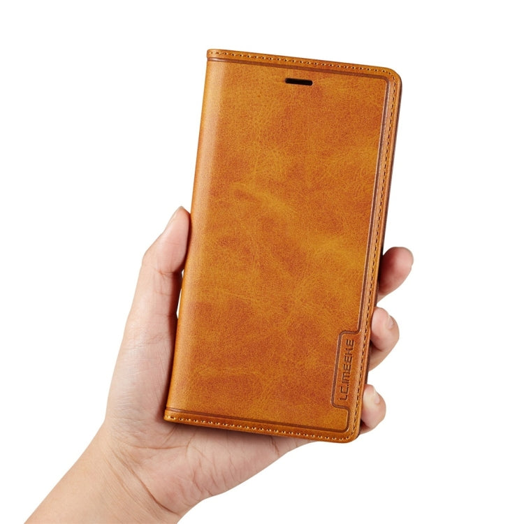 For iPhone XR LC.IMEEKE LC-001 Series PU + TPU Color Matching Frosted Horizontal Flip Leather Case with Holder & Card Slot