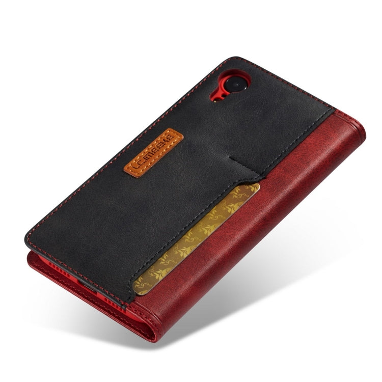 For iPhone XR LC.IMEEKE LC-001 Series PU + TPU Color Matching Frosted Horizontal Flip Leather Case with Holder & Card Slot
