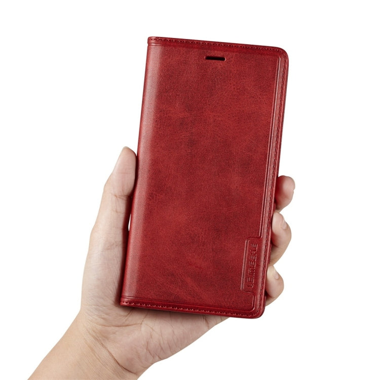For iPhone XR LC.IMEEKE LC-001 Series PU + TPU Color Matching Frosted Horizontal Flip Leather Case with Holder & Card Slot