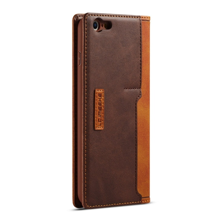 For iPhone 6 / 6s LC.IMEEKE LC-001 Series PU + TPU Color Matching Frosted Horizontal Flip Leather Case with Holder & Card Slot