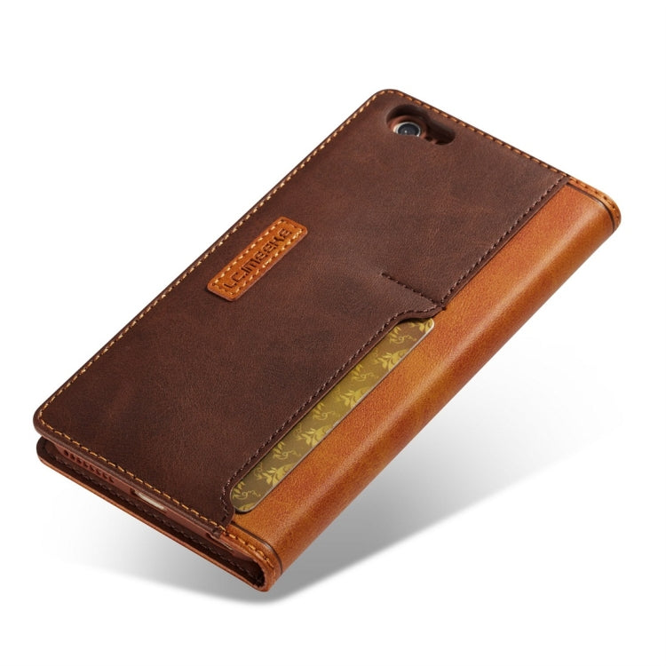 For iPhone 6 / 6s LC.IMEEKE LC-001 Series PU + TPU Color Matching Frosted Horizontal Flip Leather Case with Holder & Card Slot