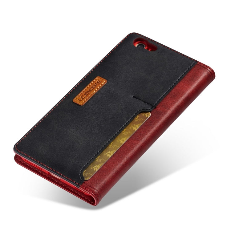 For iPhone 6 / 6s LC.IMEEKE LC-001 Series PU + TPU Color Matching Frosted Horizontal Flip Leather Case with Holder & Card Slot