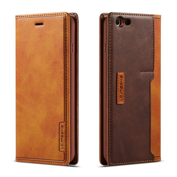 For iPhone 6 Plus / 6s Plus LC.IMEEKE LC-001 Series PU + TPU Color Matching Frosted Horizontal Flip Leather Case with Holder & Card Slot