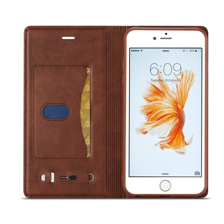 For iPhone 6 Plus / 6s Plus LC.IMEEKE LC-001 Series PU + TPU Color Matching Frosted Horizontal Flip Leather Case with Holder & Card Slot