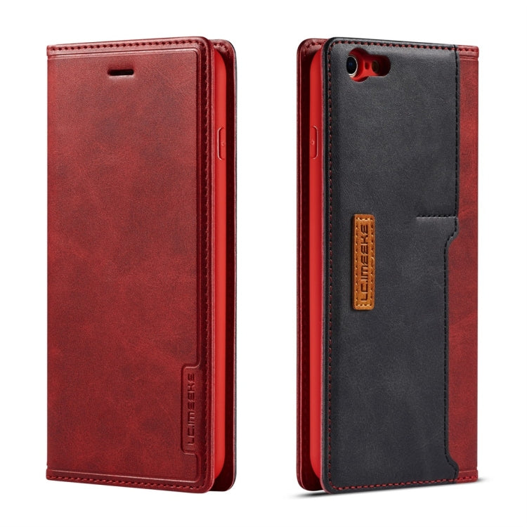 For iPhone 6 Plus / 6s Plus LC.IMEEKE LC-001 Series PU + TPU Color Matching Frosted Horizontal Flip Leather Case with Holder & Card Slot