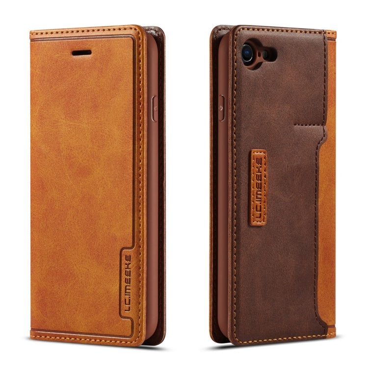 For iPhone 7 / 8 LC.IMEEKE LC-001 Series PU + TPU Color Matching Frosted Horizontal Flip Leather Case with Holder & Card Slot