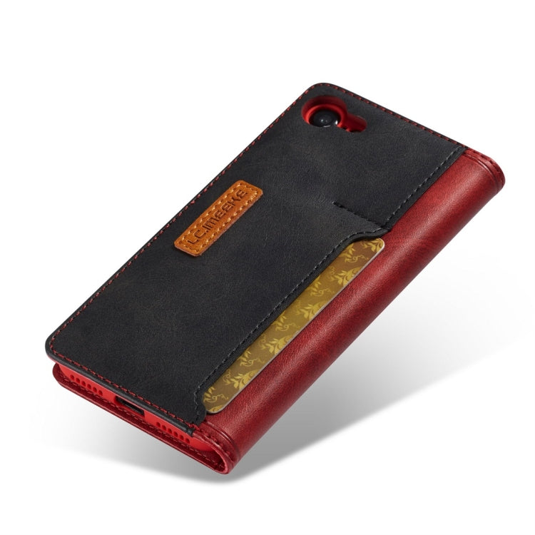 For iPhone 7 / 8 LC.IMEEKE LC-001 Series PU + TPU Color Matching Frosted Horizontal Flip Leather Case with Holder & Card Slot