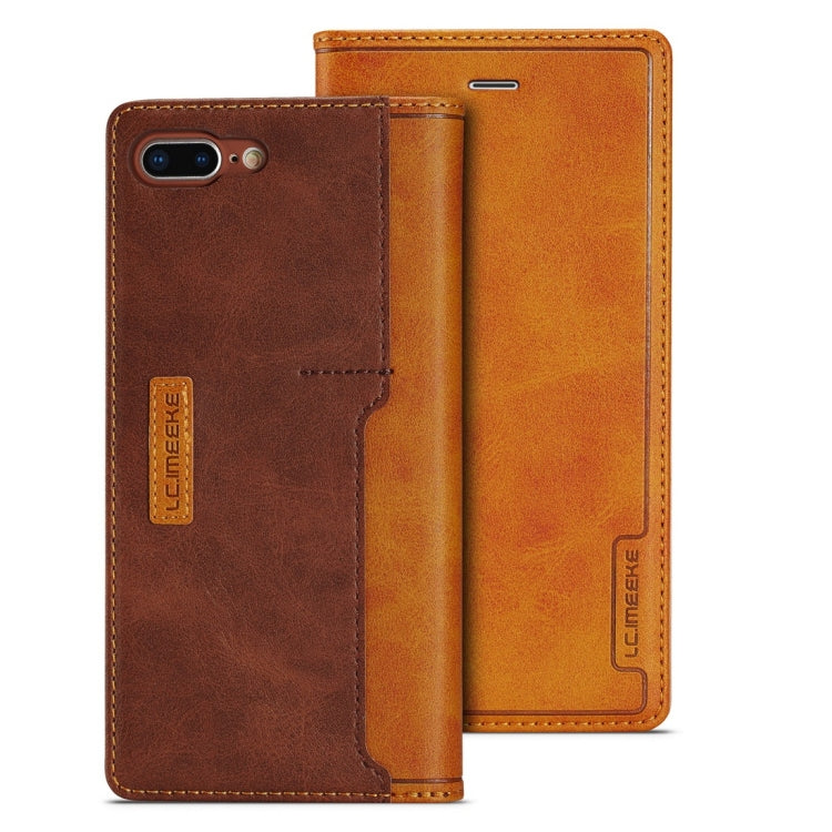 For iPhone 7 Plus / 8 Plus LC.IMEEKE LC-001 Series PU + TPU Color Matching Frosted Horizontal Flip Leather Case with Holder & Card Slot
