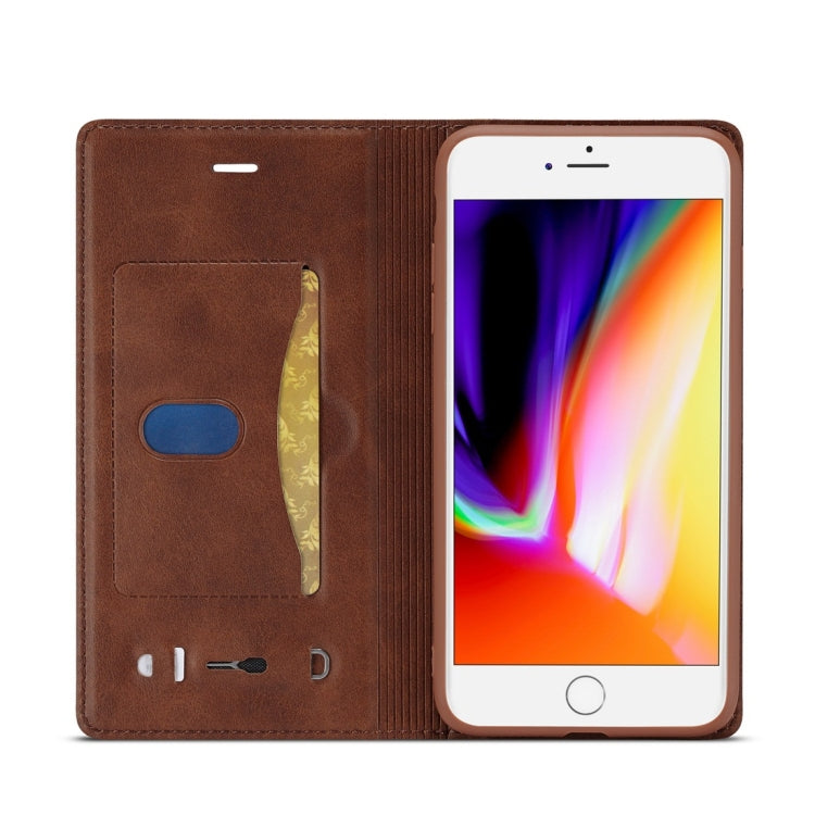 For iPhone 7 Plus / 8 Plus LC.IMEEKE LC-001 Series PU + TPU Color Matching Frosted Horizontal Flip Leather Case with Holder & Card Slot