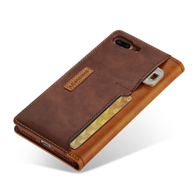 For iPhone 7 Plus / 8 Plus LC.IMEEKE LC-001 Series PU + TPU Color Matching Frosted Horizontal Flip Leather Case with Holder & Card Slot