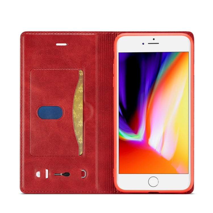For iPhone 7 Plus / 8 Plus LC.IMEEKE LC-001 Series PU + TPU Color Matching Frosted Horizontal Flip Leather Case with Holder & Card Slot
