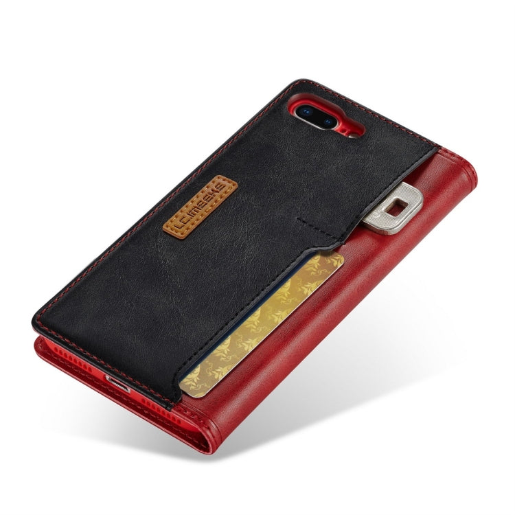 For iPhone 7 Plus / 8 Plus LC.IMEEKE LC-001 Series PU + TPU Color Matching Frosted Horizontal Flip Leather Case with Holder & Card Slot
