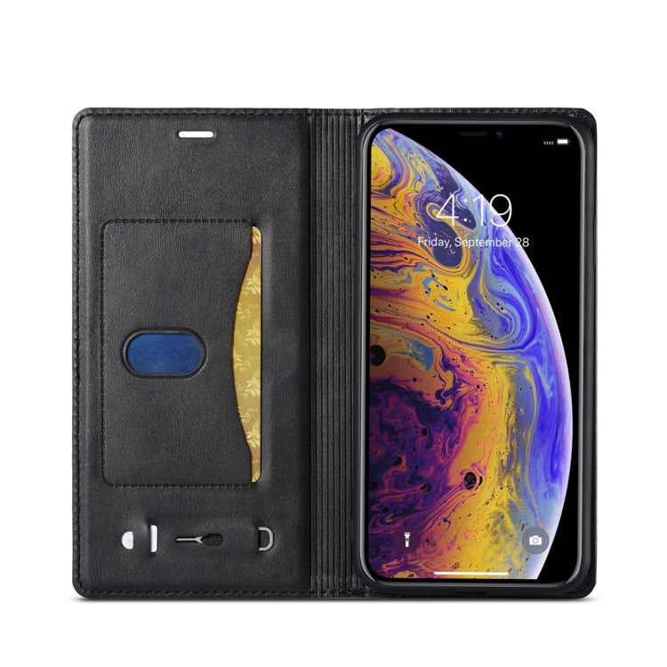 For iPhone X / XS LC.IMEEKE LC-001 Series PU + TPU Color Matching Frosted Horizontal Flip Leather Case with Holder & Card Slot