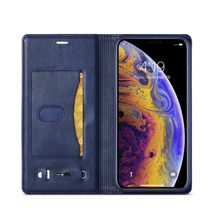 For iPhone X / XS LC.IMEEKE LC-001 Series PU + TPU Color Matching Frosted Horizontal Flip Leather Case with Holder & Card Slot