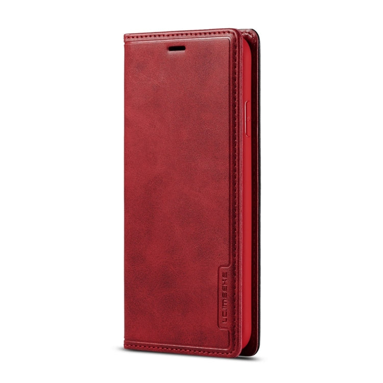 For iPhone X / XS LC.IMEEKE LC-001 Series PU + TPU Color Matching Frosted Horizontal Flip Leather Case with Holder & Card Slot