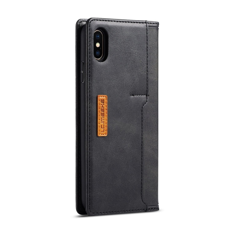 For iPhone XS Max LC.IMEEKE LC-001 Series PU + TPU Color Matching Frosted Horizontal Flip Leather Case with Holder & Card Slot