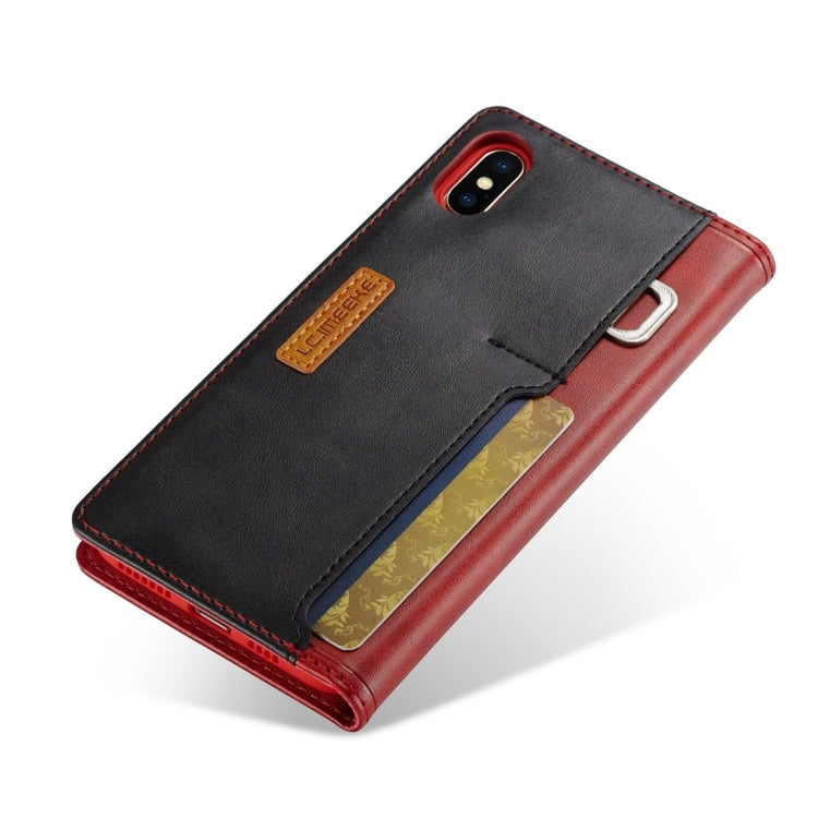 For iPhone XS Max LC.IMEEKE LC-001 Series PU + TPU Color Matching Frosted Horizontal Flip Leather Case with Holder & Card Slot