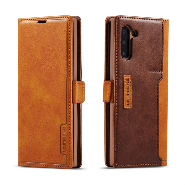 For Galaxy Note 10 LC.IMEEKE LC-001 Series PU + TPU Color Matching Frosted Horizontal Flip Leather Case with Holder & Card Slot