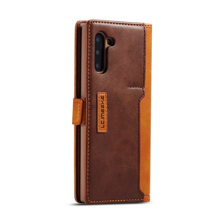 For Galaxy Note 10 LC.IMEEKE LC-001 Series PU + TPU Color Matching Frosted Horizontal Flip Leather Case with Holder & Card Slot