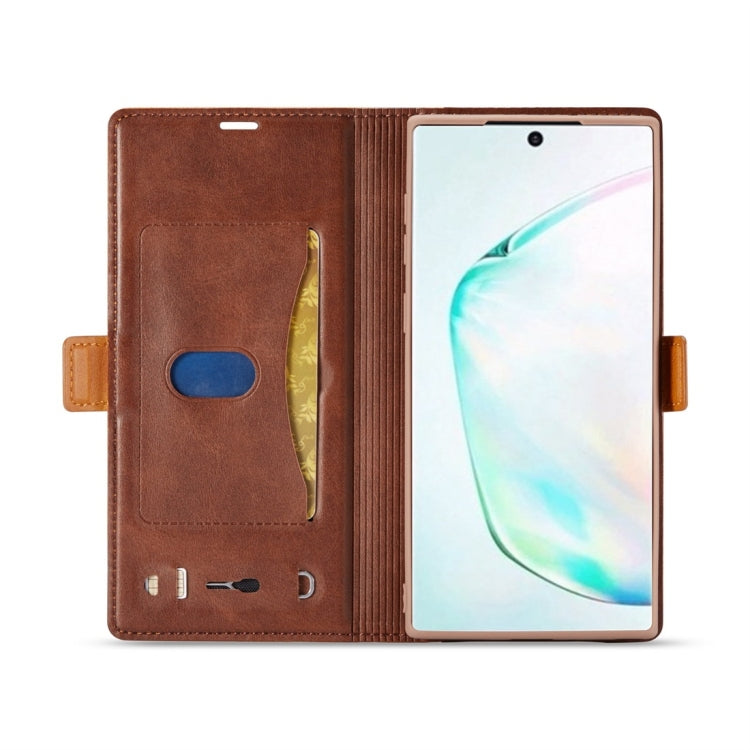 For Galaxy Note 10 LC.IMEEKE LC-001 Series PU + TPU Color Matching Frosted Horizontal Flip Leather Case with Holder & Card Slot