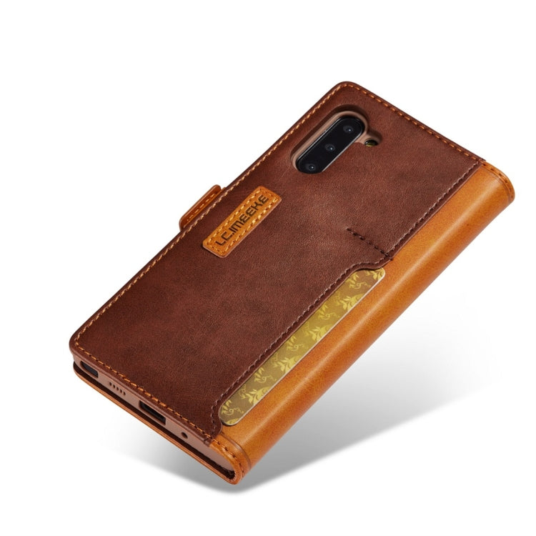 For Galaxy Note 10 LC.IMEEKE LC-001 Series PU + TPU Color Matching Frosted Horizontal Flip Leather Case with Holder & Card Slot
