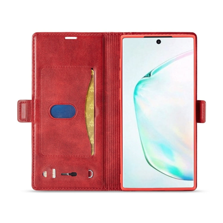 For Galaxy Note 10 LC.IMEEKE LC-001 Series PU + TPU Color Matching Frosted Horizontal Flip Leather Case with Holder & Card Slot