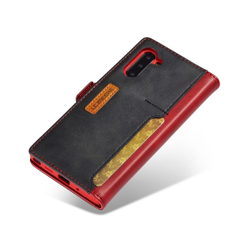 For Galaxy Note 10 LC.IMEEKE LC-001 Series PU + TPU Color Matching Frosted Horizontal Flip Leather Case with Holder & Card Slot