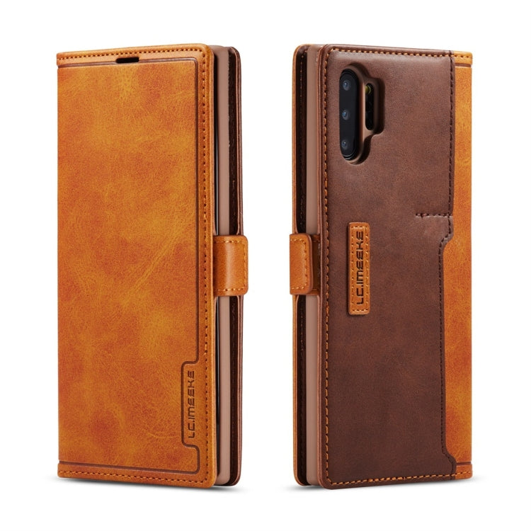 For Galaxy Note 10+ LC.IMEEKE LC-001 Series PU + TPU Color Matching Frosted Horizontal Flip Leather Case with Holder & Card Slot