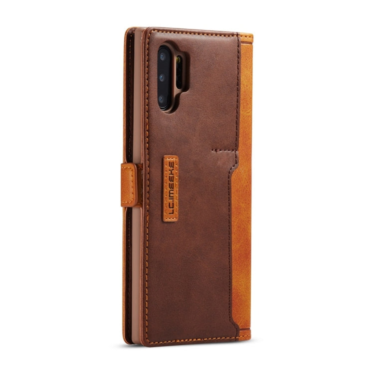 For Galaxy Note 10+ LC.IMEEKE LC-001 Series PU + TPU Color Matching Frosted Horizontal Flip Leather Case with Holder & Card Slot