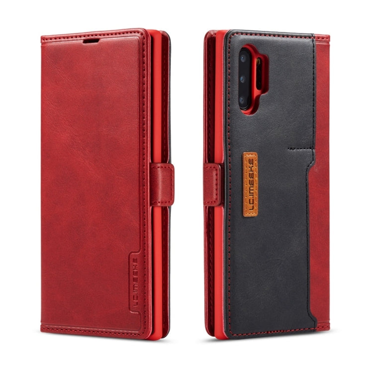 For Galaxy Note 10+ LC.IMEEKE LC-001 Series PU + TPU Color Matching Frosted Horizontal Flip Leather Case with Holder & Card Slot
