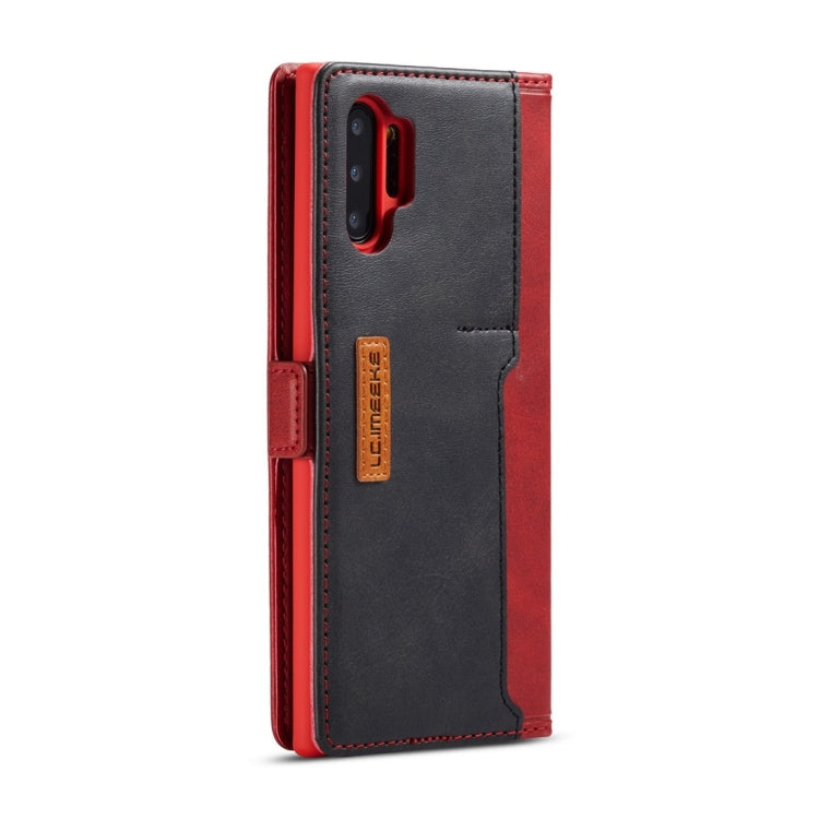 For Galaxy Note 10+ LC.IMEEKE LC-001 Series PU + TPU Color Matching Frosted Horizontal Flip Leather Case with Holder & Card Slot