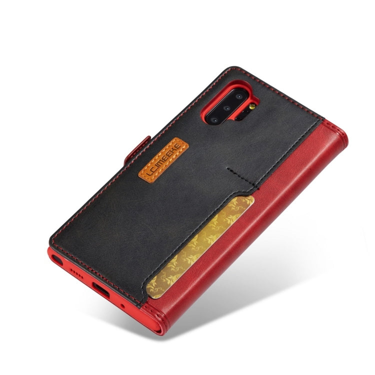 For Galaxy Note 10+ LC.IMEEKE LC-001 Series PU + TPU Color Matching Frosted Horizontal Flip Leather Case with Holder & Card Slot