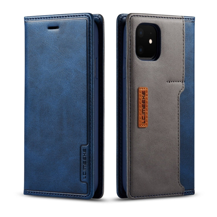 For iPhone 11 LC.IMEEKE LC-001 Series PU + TPU Color Matching Frosted Horizontal Flip Leather Case with Holder & Card Slot