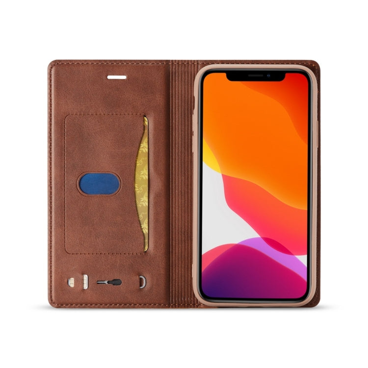 For iPhone 11 LC.IMEEKE LC-001 Series PU + TPU Color Matching Frosted Horizontal Flip Leather Case with Holder & Card Slot