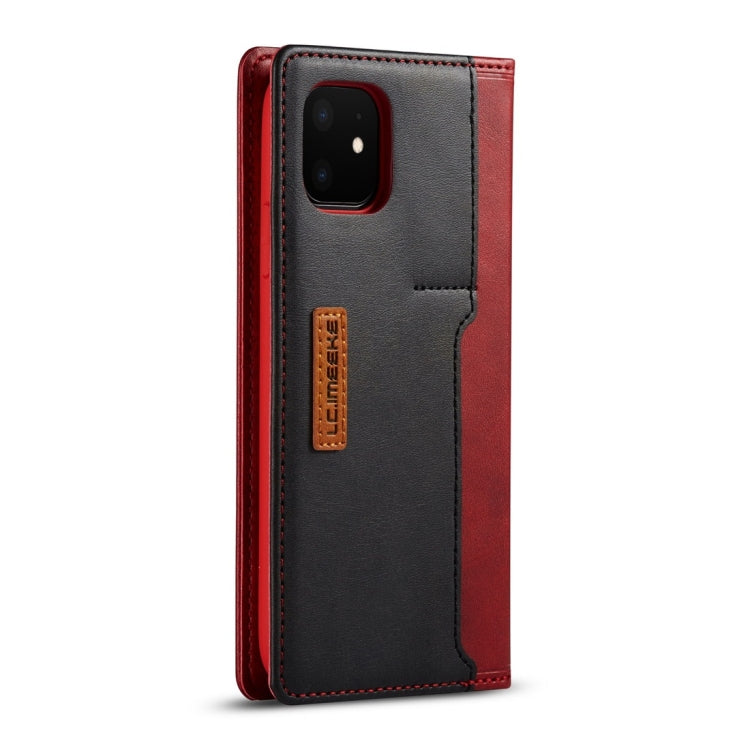 For iPhone 11 LC.IMEEKE LC-001 Series PU + TPU Color Matching Frosted Horizontal Flip Leather Case with Holder & Card Slot