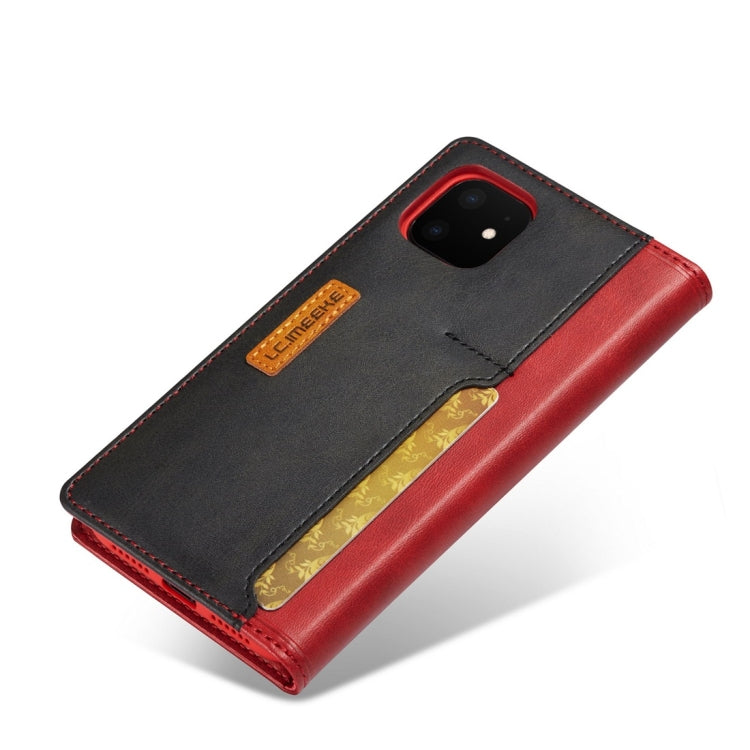For iPhone 11 LC.IMEEKE LC-001 Series PU + TPU Color Matching Frosted Horizontal Flip Leather Case with Holder & Card Slot