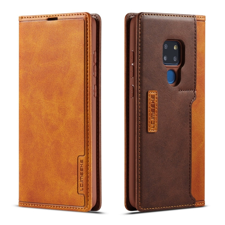 For Huawei Mate 20 LC.IMEEKE LC-001 Series PU + TPU Color Matching Frosted Horizontal Flip Leather Case with Holder & Card Slot