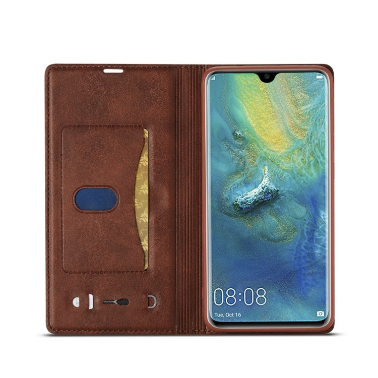 For Huawei Mate 20 LC.IMEEKE LC-001 Series PU + TPU Color Matching Frosted Horizontal Flip Leather Case with Holder & Card Slot