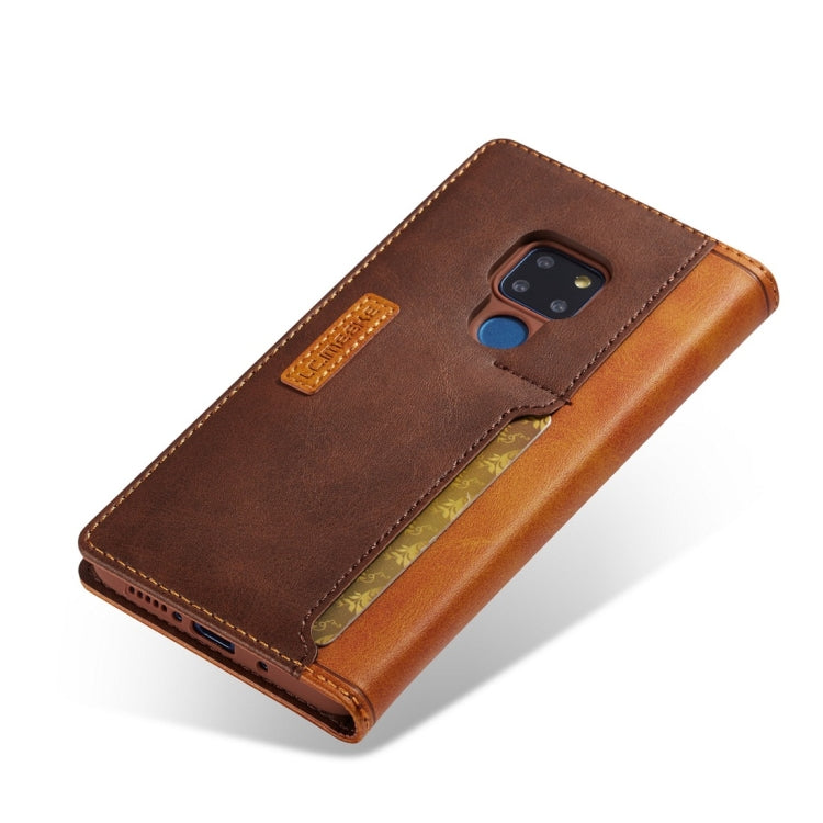 For Huawei Mate 20 LC.IMEEKE LC-001 Series PU + TPU Color Matching Frosted Horizontal Flip Leather Case with Holder & Card Slot