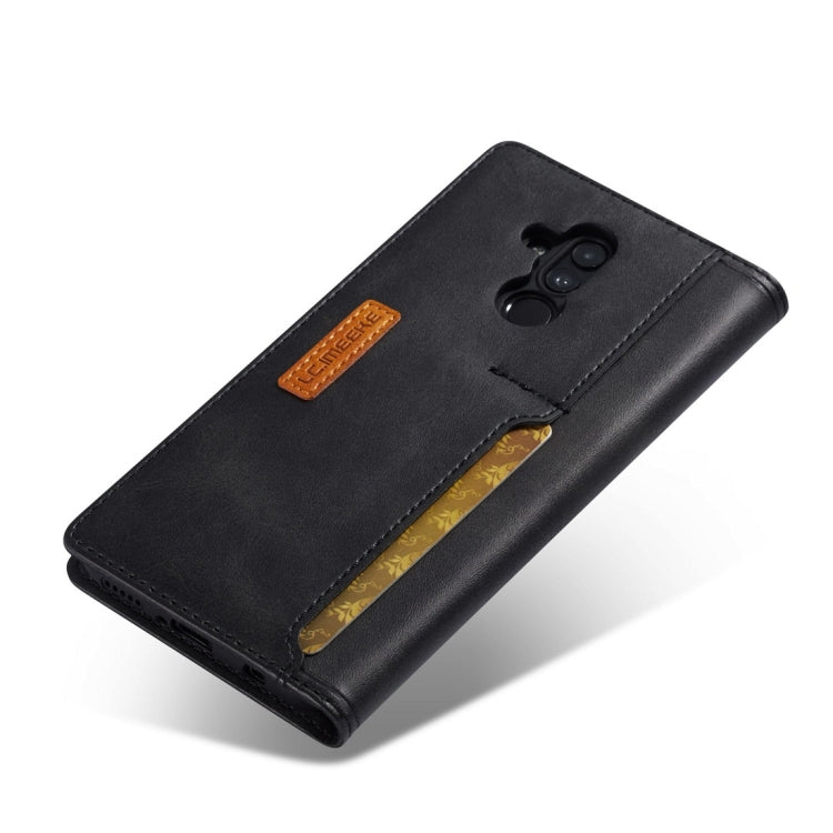 For Huawei Mate 20 Lite LC.IMEEKE LC-001 Series PU + TPU Color Matching Frosted Horizontal Flip Leather Case with Holder & Card Slot