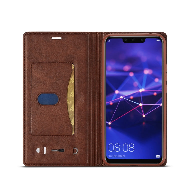 For Huawei Mate 20 Lite LC.IMEEKE LC-001 Series PU + TPU Color Matching Frosted Horizontal Flip Leather Case with Holder & Card Slot