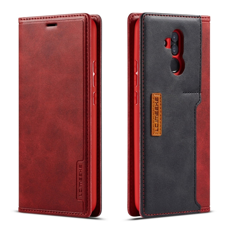 For Huawei Mate 20 Lite LC.IMEEKE LC-001 Series PU + TPU Color Matching Frosted Horizontal Flip Leather Case with Holder & Card Slot