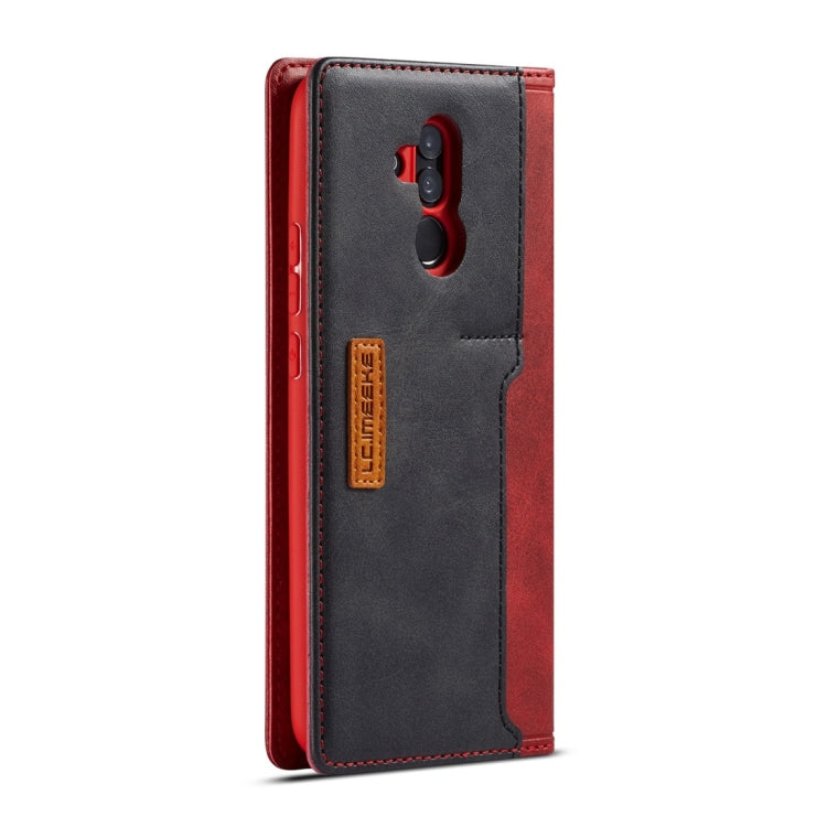 For Huawei Mate 20 Lite LC.IMEEKE LC-001 Series PU + TPU Color Matching Frosted Horizontal Flip Leather Case with Holder & Card Slot