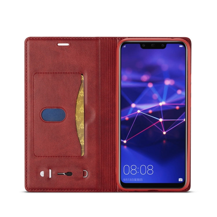 For Huawei Mate 20 Lite LC.IMEEKE LC-001 Series PU + TPU Color Matching Frosted Horizontal Flip Leather Case with Holder & Card Slot