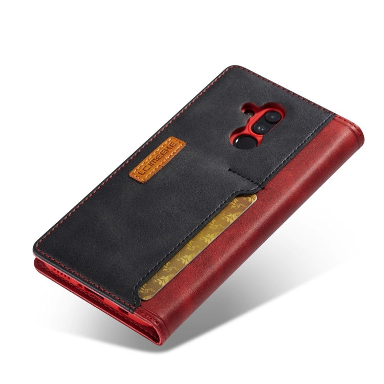 For Huawei Mate 20 Lite LC.IMEEKE LC-001 Series PU + TPU Color Matching Frosted Horizontal Flip Leather Case with Holder & Card Slot