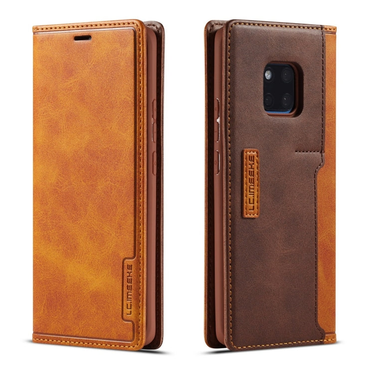 For Huawei Mate 20 Pro LC.IMEEKE LC-001 Series PU + TPU Color Matching Frosted Horizontal Flip Leather Case with Holder & Card Slot