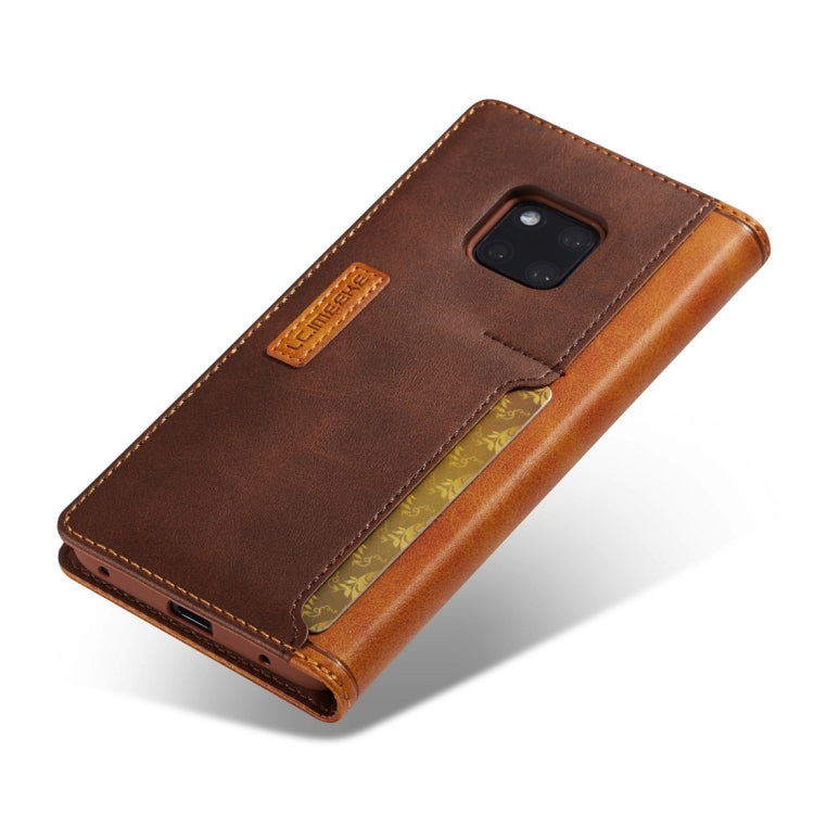 For Huawei Mate 20 Pro LC.IMEEKE LC-001 Series PU + TPU Color Matching Frosted Horizontal Flip Leather Case with Holder & Card Slot