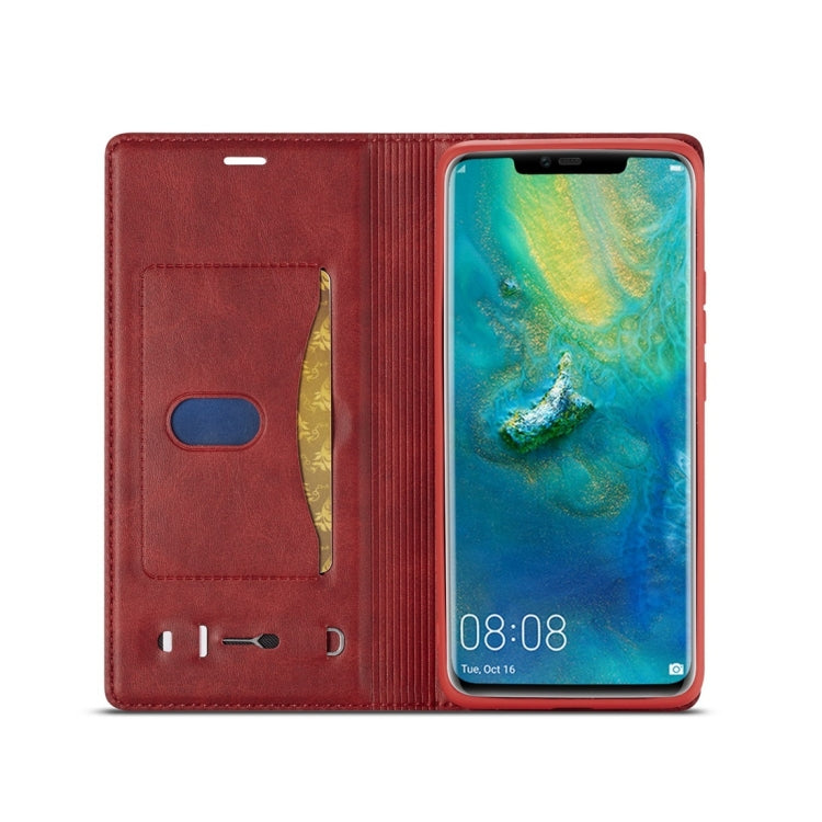 For Huawei Mate 20 Pro LC.IMEEKE LC-001 Series PU + TPU Color Matching Frosted Horizontal Flip Leather Case with Holder & Card Slot