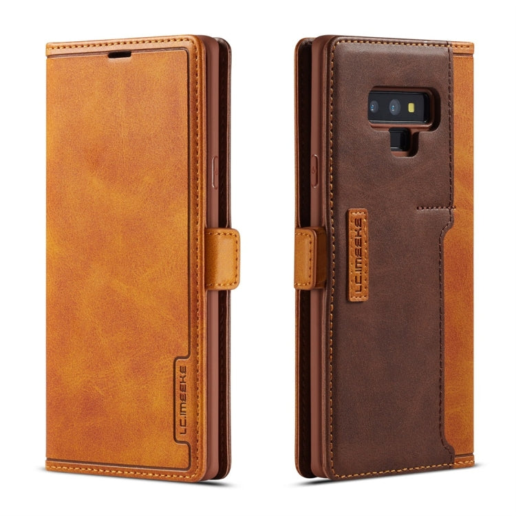 For Galaxy Note 9 LC.IMEEKE LC-001 Series PU + TPU Color Matching Frosted Horizontal Flip Leather Case with Holder & Card Slot