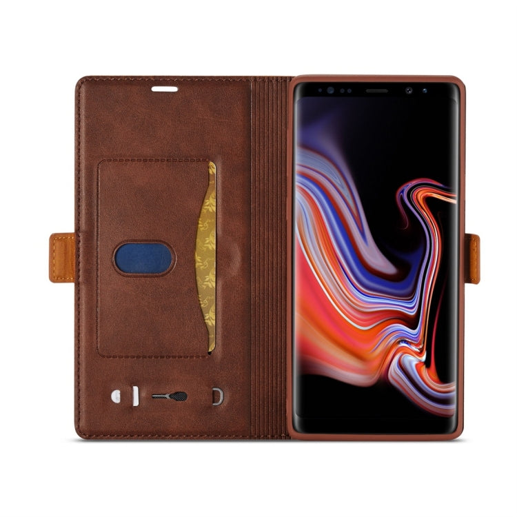 For Galaxy Note 9 LC.IMEEKE LC-001 Series PU + TPU Color Matching Frosted Horizontal Flip Leather Case with Holder & Card Slot